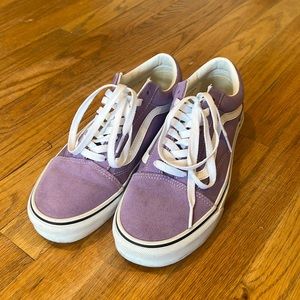 Womens 9/ Mens 7.5 lavender Van Old Skools
